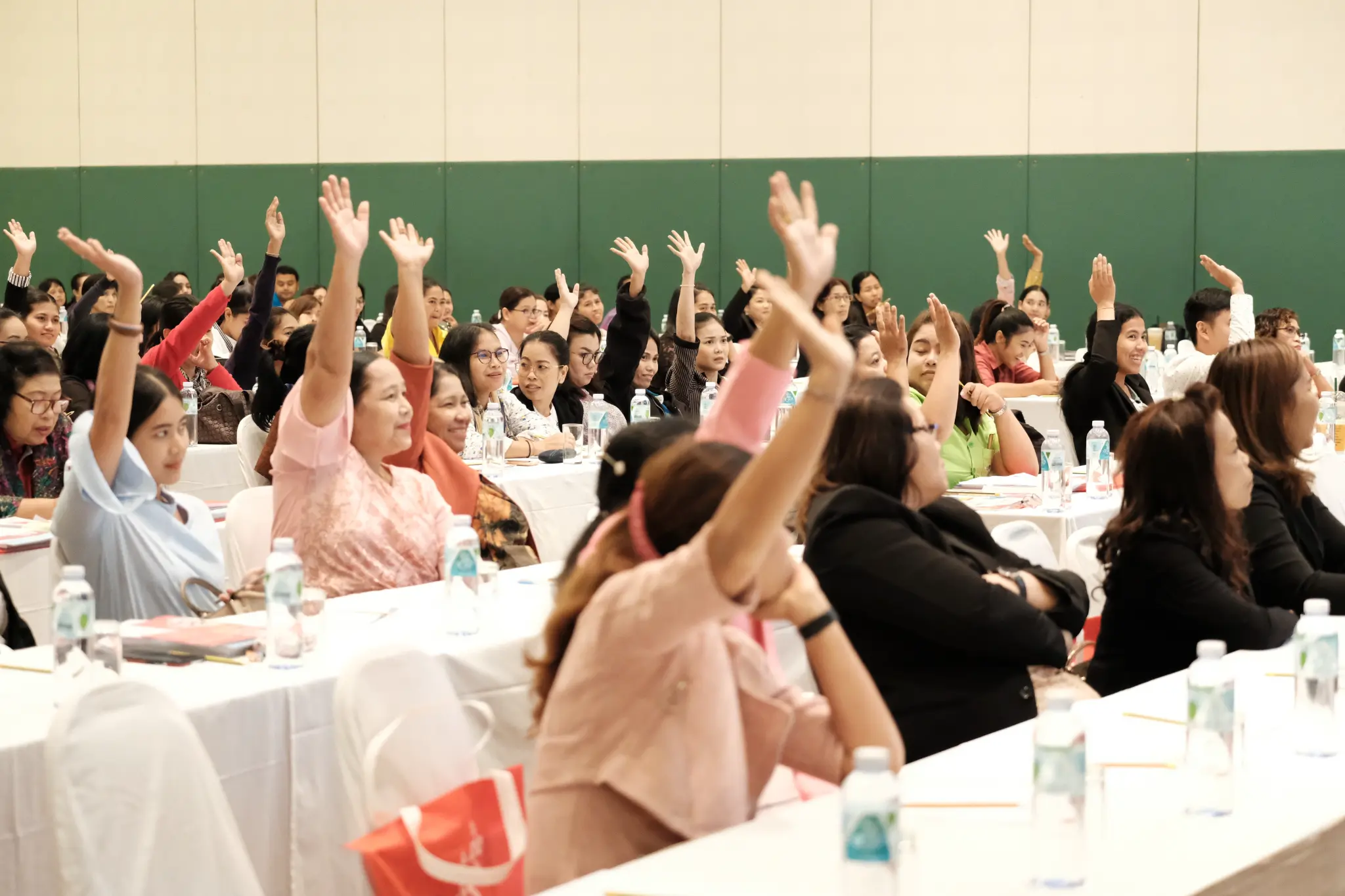 Teachers engaged in professional development workshop